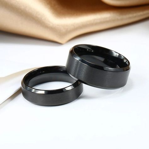 Black Rings Classic Stainless Steel Ring Engagement Wedding Bands For Men Female Couple Black Silver Color Fashion Jewelry 8/6mm 6.99 and FREE Shipping Tag a friend who would love this! Active link in BIO #hashtag1 #hashtag2#hashtag3 #hashtag4 #hashtag5 #hashtag6 Wedding Bands For Men, Couple Black, Meaningful Drawings, Shipping Tags, Stainless Steel Ring, Colored Contacts, Color Fashion, Men's Wear, Classic Ring