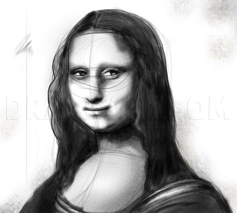 Lisa Drawing, Drawing Face Shapes, Mona Lisa Drawing, Sketching Faces, Famous Art Pieces, Mona Lisa Smile, Sketching Techniques, Drawing Guide, Lips Drawing