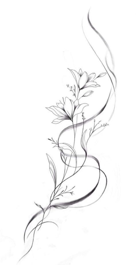 Dainty Vines Tattoo, Dainty Floral Arm Tattoo, Stunning Tattoos, Small Girly Tattoos, Tattoos For Women Flowers, Hip Tattoos Women, Small Pretty Tattoos, Spine Tattoos For Women, Flowers Tattoo