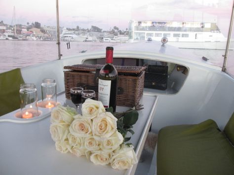 Duffy Boat Bachelorette, Duffy Boat Party, Dinner On A Boat, Boat Dinner, Duffy Boat, Party Boats, Flowers Wine, Dream Boat, Romances Ideas