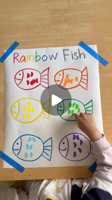 312K views · 10K likes | Fynn Sor | Happy Tot Shelf on Instagram: "Here’s one super easy activity for your toddler to learn colours and hone their fine motor skills. Cut the dot stickers in half to make some rainbow ‘fish scales’. Then invite your toddler to add fish scales to the fish, by matching the colours of the dot stickers to the fish.  👉🏻 Recommended for 2 to 3 year olds ❤️ Love this activity? Follow @happytotshelf for a treasure chest brimming with endless fun ideas for the kids! Happy learning at home! . . #homelearning #learningisfun #toddleractivities #handsonlearning #earlylearning #finemotorskills #toddlersactivity" Rainbow Fish Activity, Rainbow Fish Activities, Toddler Journal, Easy Learning Activities, Happy Learning, Fish Activities, Dot Stickers, Rainbow Fish, The Dot