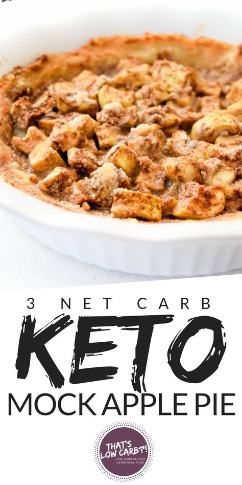 Keto Apple Crisp Low Carb, Keto Apple Turnover, Keto Apple Pie, Healthy Apple Pie Recipe, Mock Apple Pie, Zucchini Pie Recipes, Keto Pies, Keto Pie, Carb Substitutes