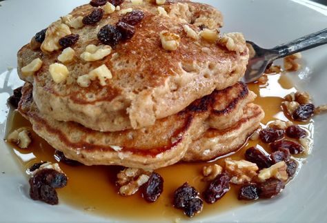 Oatmeal Cookie Pancakes - Cook'n with Mrs. G Oatmeal Cookie Pancakes, Cookie Pancakes, Oatmeal Cookie, All Purpose Flour, Pancakes And Waffles, Quick Cooking, Cake Flour, Buttermilk, Melted Butter