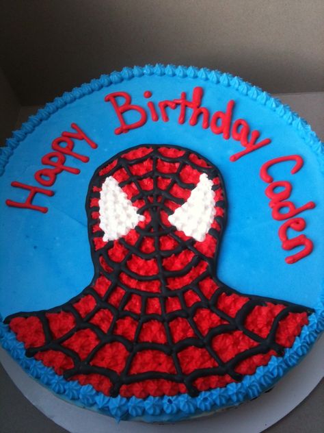 Spiderman ice cream cake Spiderman Ice Cream, Spiderman Icing Cake, Heart Shaped Spiderman Cake, Spiderman Ice Cream Cake, Spider-man And His Amazing Friends Cake, Spiderman Square Cake, Diva Cakes, Spiderman Cake, Party Fun