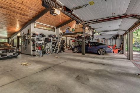 6 Car Garage Car Garage Design, 6 Car Garage, Barn Dominium, Garage Design Ideas, Garage Ceiling Storage, Garage Room, Garage Loft, Garage Renovation, Cool Garages