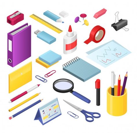 Isometric stationery illustration set, ... | Premium Vector #Freepik #vector #business #school #book #education Outdoor Advertising Billboard, Agency Office, Ui Ux App, Office People, School Illustration, Cloud Data, Germany Map, School Tool, Mobile Interface