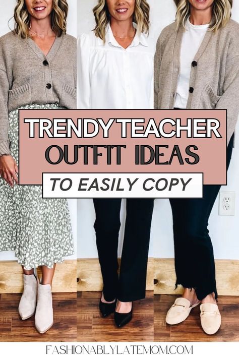 Teacher Outfit Khaki Pants, Casual Teacher Interview Outfit, Middle Age Teacher Outfits, Teacher Outfits Size 12, What Do Teachers Wear, Cute And Comfy Teacher Outfits, Teacher Outfits Capsule Wardrobe, Feminine Teacher Outfits, Plus Size Teaching Outfits