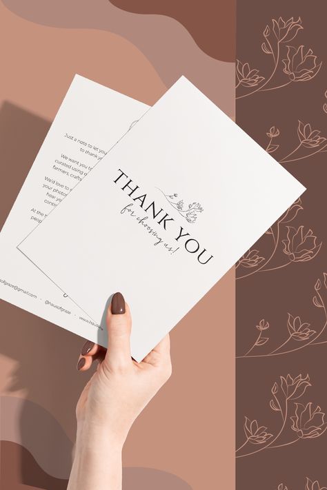 Thank You Bussines Card, Thank You Card Fashion Brand, Minimalist Branding Design, Baby Logo Branding, Minimalist Brand Identity, Chic Branding, Printing On Tissue Paper, Minimalist Branding, Minimalist Brand