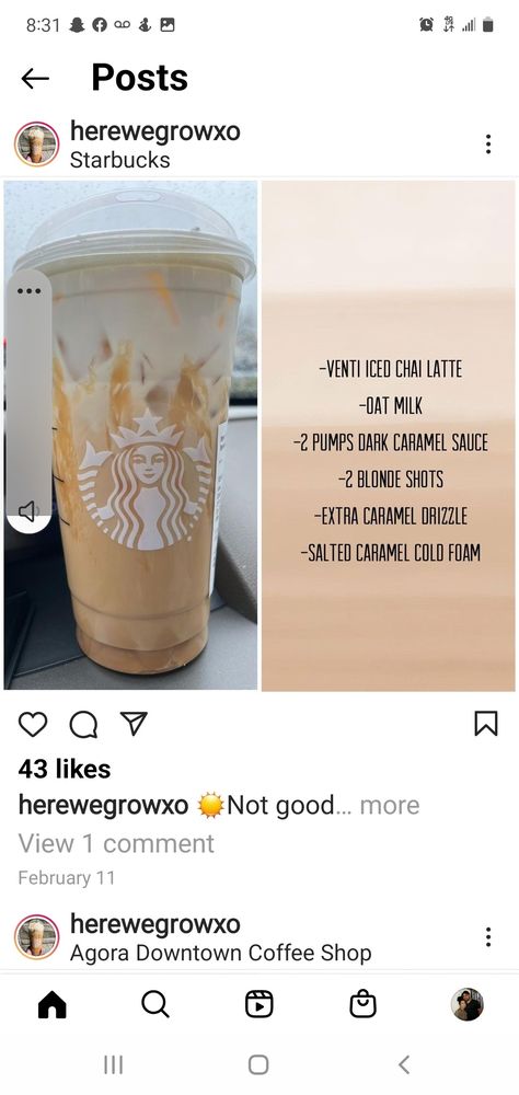 Starbucks Iced Chai Drinks, Starbucks Drinks With Oat Milk, Starbucks Chai Secret Menu Drinks, Starbucks Drinks Chai Latte, Chai Starbucks Drinks, Iced Chai Tea Latte Starbucks Orders, Iced Pumpkin Chai Tea Latte Starbucks, Starbucks Chai Drinks, Starbucks Iced Pumpkin Cream Chai Latte