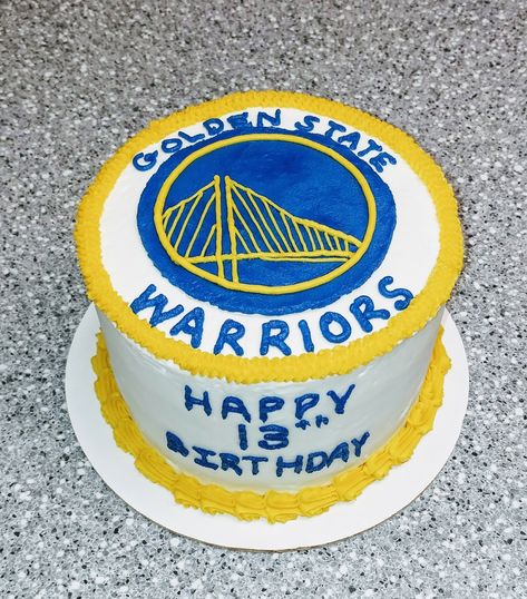 Golden State Warriors Birthday Cake Cupcakes By Flea Stephen Curry Cake, Stephen Curry Birthday, Golden State Warriors Cake, Golden State Warriors Birthday, Basketball Birthday Cake, Basketball Cake, Cake Games, Basketball Birthday Parties, Cupcake Birthday Cake