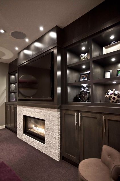 Blog~Let’s Talk Home Decor Small Home Theater, Home Theater Lighting, Media Cabinets, Tv Fal, Interior Design Minimalist, Couch Design, Real Estat, Home Theater Rooms, Home Theater Design