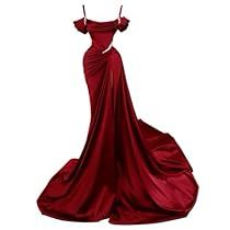 Red Long Prom Dresses, Satin Dresses Casual, Sparkly Wedding Dress, Burgundy Dresses, Gowns For Women, Sparkly Wedding, Mother Wedding Dress, Long Prom Dresses, Womens Floral Dress