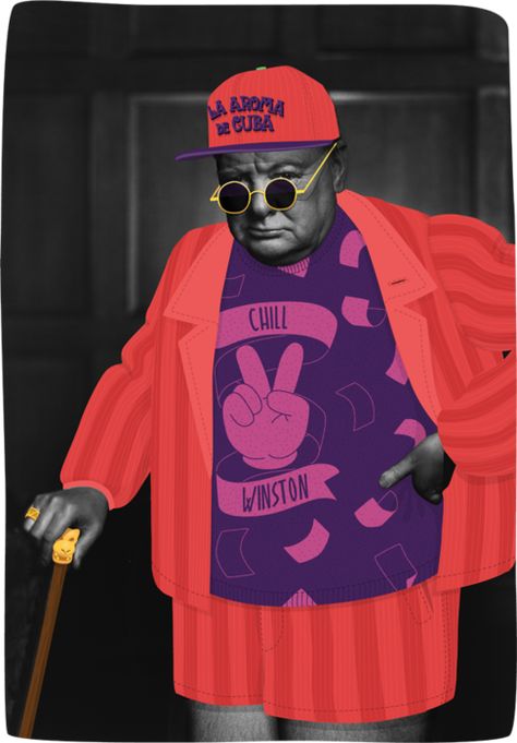 winston churchill...lol Japanese Street Fashion Casual, Mason London, Hop On Pop, London Illustration, Sweet Station, Pizza Design, Shirt Print Design, Classic Paintings, Winston Churchill