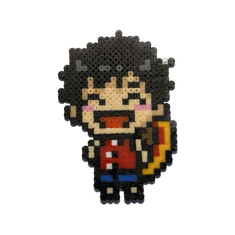 Luffy from one piece anime in chibi style One Piece Perler Beads, Chibi Luffy, Chibi Style, Pixel Design, Iron Beads, One Piece Luffy, Perler Patterns, Perler Bead Patterns, Perler Bead