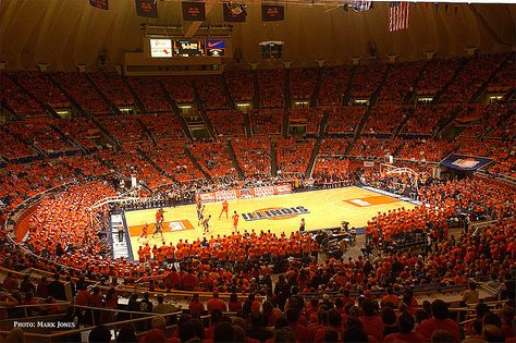 Illini Basketball at University of Illinois Assembly Hall Illinois Basketball, Illini Basketball, Syracuse Basketball, Urbana Champaign, Basketball Shoes For Men, University Of Illinois, Basketball Goals, Minnesota Golden Gophers, Nebraska Cornhuskers