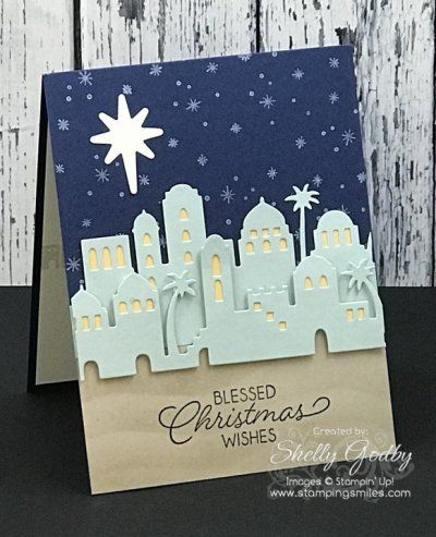 Night In Bethlehem, Nativity Cards, Christmas Watch, Christmas Cards 2017, Bethlehem Christmas, Christmas Religious, Stamped Christmas Cards, Stampin Up Christmas Cards, Stampin Up Christmas