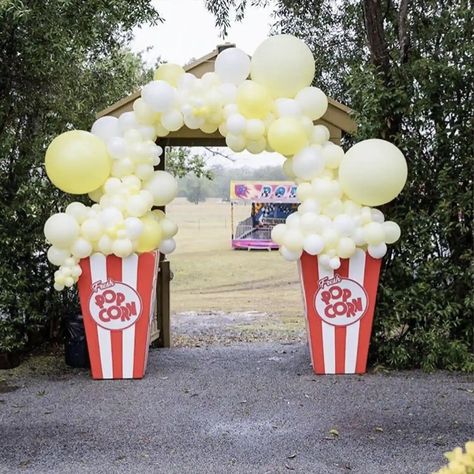 28 Awesome Carnival Party Ideas - The Aloha Hut Office Carnival Decorations, Float Ideas For Parade Creative, Carnival Theme Parade Float, Carnival Theme Party Adults, Circus Cage Wagon Diy, Drive In Movie Theme Party, Modern Carnival Party, Carnival Window Display, Outdoor Carnival Party