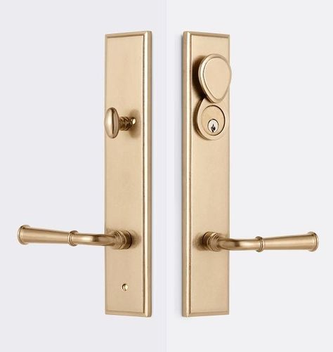 Front Door Hardware | Rejuvenation Exterior Door Hardware, Entry Door Hardware, Front Door Hardware, Baldwin Door Hardware, Transitional Exterior, Bronze Door, Black Front Doors, Double Front Doors, Front Door Handles