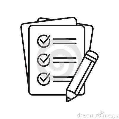 checklist-pencil-icon-test-questionnaire-icon-to-do-list-vector-icon-web-site-app-design-stock-vector-illustration Checklist Icon, Pencil Icon, Web Site, Line Drawing, Design Illustration, App Design, Icon Design, Illustration Design, Psychology