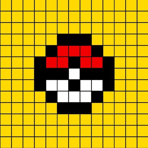 A small pixel art template of the red and white Pokémon ball. Easy Perler Bead Patterns, Pixel Art Pokemon, Tiny Cross Stitch, Easy Pixel Art, Perler Bead Templates, Pixel Drawing, Pixel Art Grid, Hama Beads Patterns, Minecraft Pixel Art