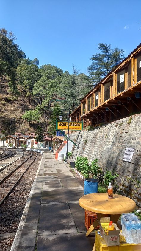 Beautiful View of Barog, Railway Station 
Clicked by Paramjit Singh Himachal Snap, Himachal Pradesh Photography, Nature Snapchat, Indian Mountains, Dharamshala Himachal Pradesh, India Aesthetic, Ig Photos, Travel Infographic, Snapchat Streak