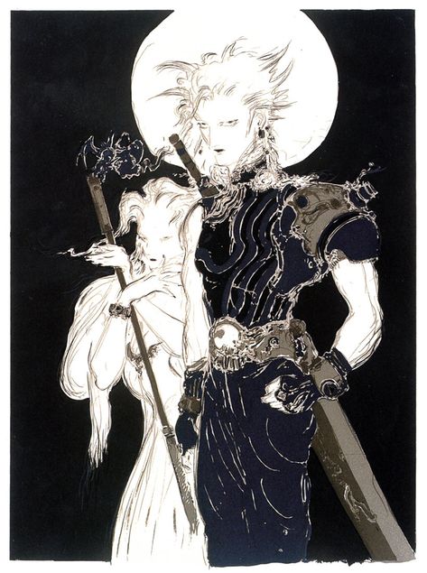 Aerith and Cloud 'Cold Light' Art - Final Fantasy VII Art Gallery Tomb Raiders, Final Fantasy Funny, Yoshitaka Amano, Art Final, Bioshock Infinite, Final Fantasy Artwork, Final Fantasy X, Final Fantasy Art, Cloud Strife