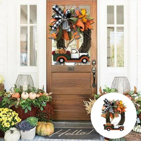 Fall front door decor