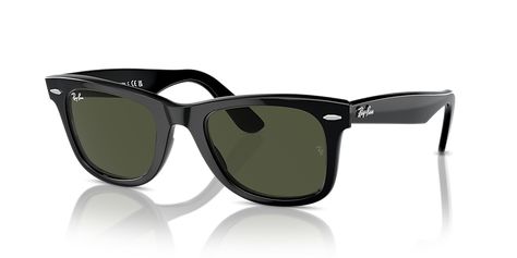 Ray-Ban RB2140 Original Wayfarer Classic 50 Green & Black Sunglasses | Sunglass Hut United Kingdom Original Wayfarer Classic, Ray Ban Logo, Ray Ban Wayfarer, New Wayfarer, Sunglass Hut, Wayfarer Sunglasses, Black Sunglasses, Prescription Sunglasses, Ray Ban Sunglasses