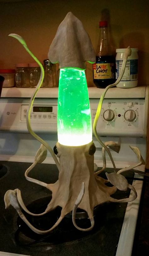 Squid Lava Lamp. - Oozing Goo - The Lava Lamp Syndicate Garfield Lava Lamp, Crochet Lava Lamp, Lava Lamp Design, Squid Lamp, Weird Lamps, Lava Lamp Art, Lava Lamp Aesthetic, Kate Core, Weird Items