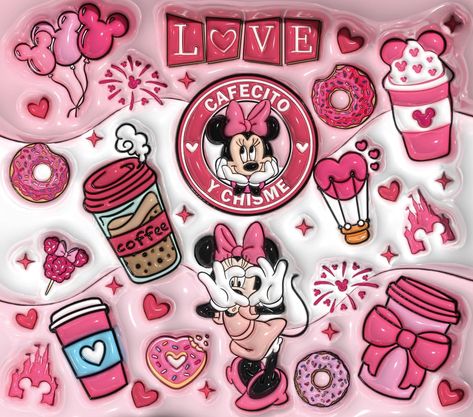 Disney Tumbler Wraps, Disney Sublimation Tumbler, Minnie Mouse Sublimation, Minnie Mouse Tumbler Wrap, Minnie Mouse Sublimation Designs, Minnie Mouse Sublimation Tumbler, Cricket Crafts, Jelly Wallpaper, Minnie Mouse Images