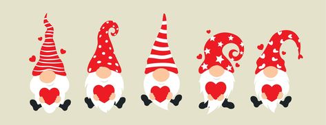 Set of cartoon gnomes. Collection of cute christmas gnomes holding hearts. Funny characters in love for children and couples. Vector illustration Cute Christmas Cover Photos Facebook, Christmas Facebook Banner, Characters In Love, Christmas Fb Cover Photos, Cute Christmas Gnomes, Christmas Cover Photo, Gnomes Book, Christmas Facebook Cover, Funny Characters