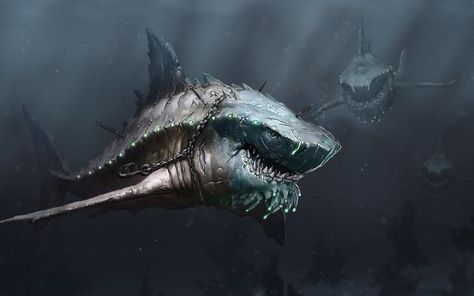 Imgur: The magic of the Internet Monster Shark, Evelynn League Of Legends, Megalodon Shark, Beast Creature, Shark Art, Fantasy Beasts, 다크 판타지, Fantasy Monster, Best Iphone Wallpapers