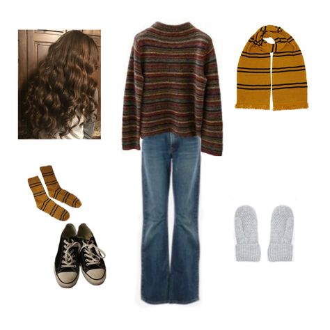 Hogwarts Aesthetic Outfits Hufflepuff, Lily Potter Aesthetic Outfits, Hufflepuff Clothes Aesthetic, Weasley Outfits Aesthetic, Griffindor Outfits Aesthetic, Harry Potter Inspired Outfits Hufflepuff, Hogwarts Outfits Hufflepuff, Harry Potter Hufflepuff Outfits, Harry Potter Outfits Hufflepuff