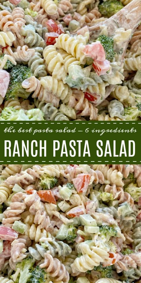 Tomato Broccoli, Broccoli Parmesan, The Best Pasta Salad, Salad Kale, Resep Pasta, Cold Pasta Salad Recipes, Ranch Pasta Salad, Resep Salad, Ranch Pasta