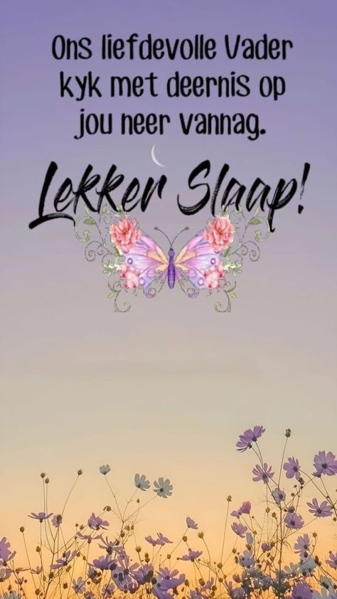 Lekker Slaap Afrikaans, Nag Lekker Slaap, Good Night Sunday, Best Birthday Wishes Quotes, Lekker Slaap, Cute Good Night, Afrikaans Quotes, Good Night Prayer, Best Birthday Wishes