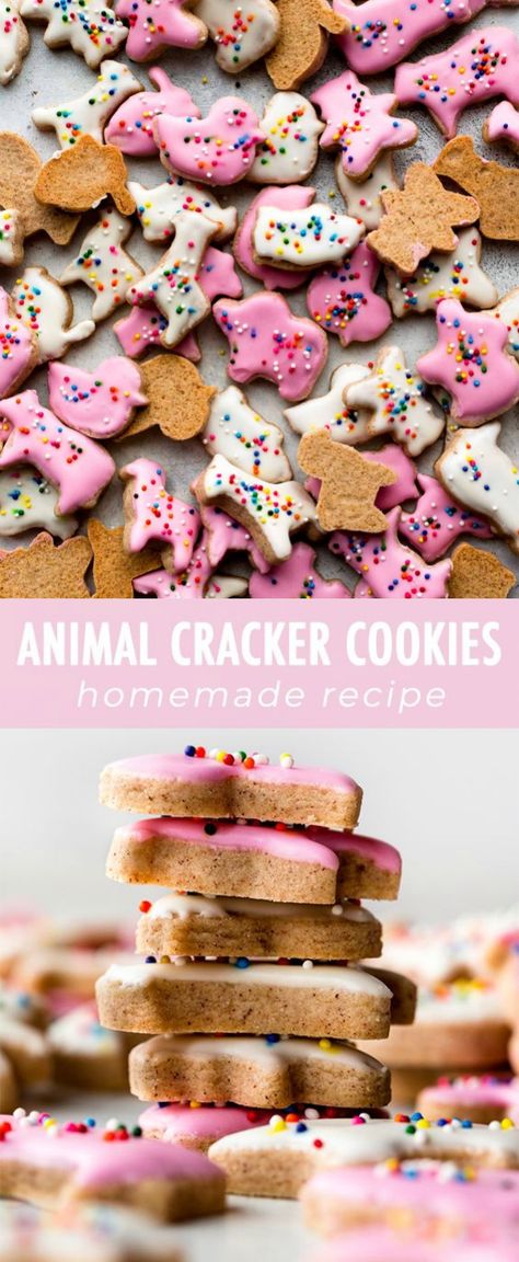 Animal Cracker Cookies Recipe, Homemade Frosted Animal Crackers, Frosted Animal Cracker Cupcakes, Homemade Animal Cookies, Home Made Animal Crackers, Fun Cookies To Make With Kids, Frosted Cookies Recipe, Kids Cookies Recipes, Animal Cookie Recipes