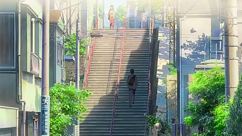 Wait so at the end of Your name they actually meet at the joker stairs! #meme #memes #funny #lol Joker Stairs, Stairs Meme, Kimi No Nawa, Kimi No Na Wa Wallpaper, Your Name Anime, Scenery Background, Anime Backgrounds Wallpapers, Character Sketches, Anime People