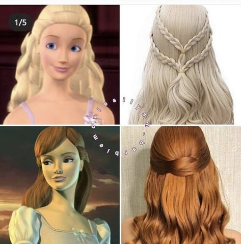 Barbie Hairstyle, Peinados Hair Styles, Princess Hairstyles, Hair Stylies, Hair Up Styles, Hairdo For Long Hair, Short Hair Styles Easy, Doll Hair, Aesthetic Hair