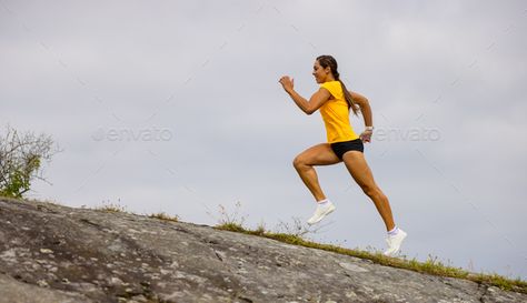 Running Side View, Run Pose, Person Running, High Intensity Interval Training, Photoshop Effects, Running Back, Interval Training, Side View, By The Sea