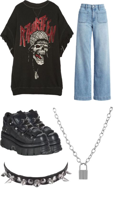 Metal Outfit, Street Style Outfits Casual, Grunge Fits, Masc Outfits, Alt Outfits, Tomboy Style Outfits, Emo Outfits, New Rock, Punk Outfits