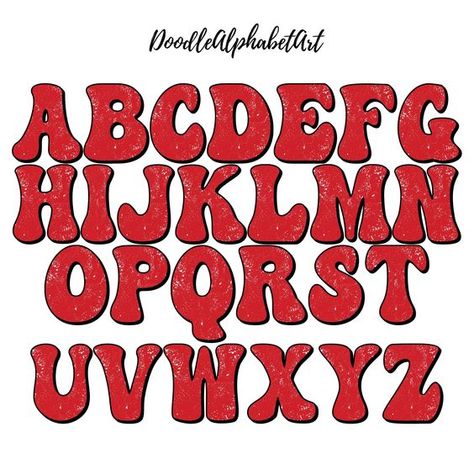 Graphic Letters Alphabet, Groovy Alphabet, Grunge Letters, Day Color Palette, Funky Fonts, White Grunge, Free Commercial Fonts, Bond Paper Design, Free Handwriting