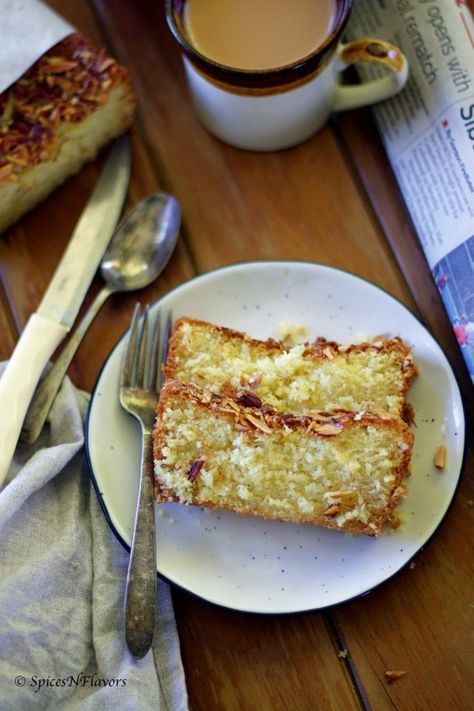 Ghee Cake | Indian (Calicut) Bakery Style - Spices N Flavors Loaf Photography, Ghee Cake Recipe, Cake Beginners, Ghee Cake, Indian Bakery, Tea Cakes Southern, Bakery Style Cake, Chocolate Tea Cake, Tea Cake Cookies