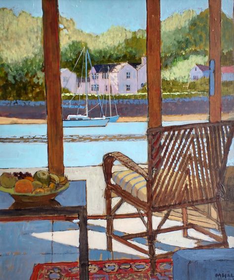 View of Mylor Creek - Hall Painting, Sea Side, Royal College Of Art, Buy Original Art, London Art, Contemporary Landscape, Contemporary Art Gallery, Contemporary Artwork, Summer Art