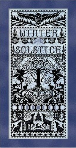 Winter Solstice Yule Stocking, Pagan Art, Winter Cross Stitch, Crochet Cross, Pretty Designs, November 23, Patch Quilt, Free Cross Stitch, Winter Solstice