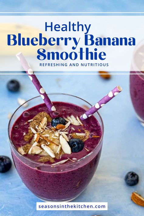 Begin your day with our Healthy Blueberry and Banana Smoothie, a perfect blend of nutrition and taste. Loaded with essential nutrients and vibrant flavors, this quick and easy smoothie is ideal for busy mornings or a satisfying snack throughout the day. Blueberry Banana Smoothie Recipe, Blueberry And Banana Smoothie, Blueberry Banana Smoothie Recipes, Blueberry Banana Smoothie, Smoothie Recipes Strawberry, Blueberry Smoothie, Banana Smoothie Recipe, Dairy Free Alternatives, Smoothie Packs