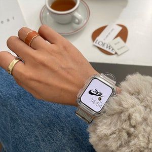 Iwatch Bracelet, Apple Watch Bands Rose Gold, Transparent Watch, Apple Watch Silver, Custom Apple Watch Bands, Apple Watch Features, Apple Watch Bands Women, Rose Gold Apple Watch, Apple Watch Bracelets