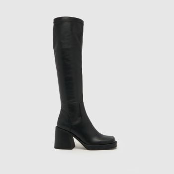 Black Boots Aesthetic, Flat Boots Outfit, Platform Knee Boots, Mid Calf Leather Boots, Calf Leather Boots, Platform Knee High Boots, Black Knee Boots, Boots Flat, Black High Boots