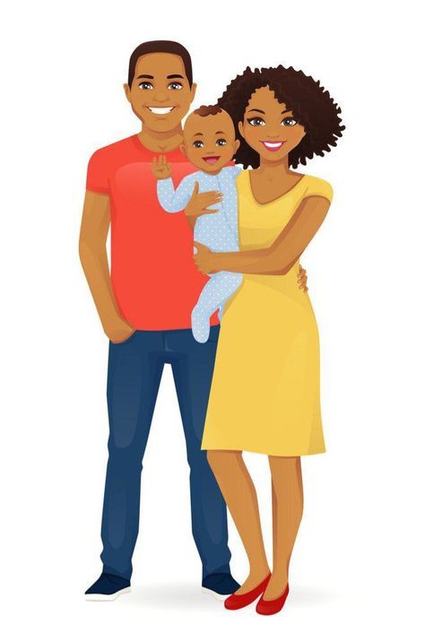 Parents With Newborn, Young Parents, Man Vector, Newborn Baby Girl, Vector Flowers, Young Family, Black Families, Winter Girls, Single Parenting