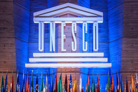 The United Nations Educational Scientific and Cultural Organization Headquarters in Paris, Nov. 9, 2015 during the 38th Session of the Unesco General Conference. Sultan Murad, Bank Logo, United Nations Headquarters, Aviation Technology, United Nation, Digital Newspaper, Facility Management, International Relations, Global Education