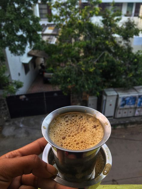 South Indian coffee for life! ☕️❤️ South Indian Coffee, Indian Coffee, South India, Incredible India, Textile Design, For Life, Filter, Art Painting, The Incredibles